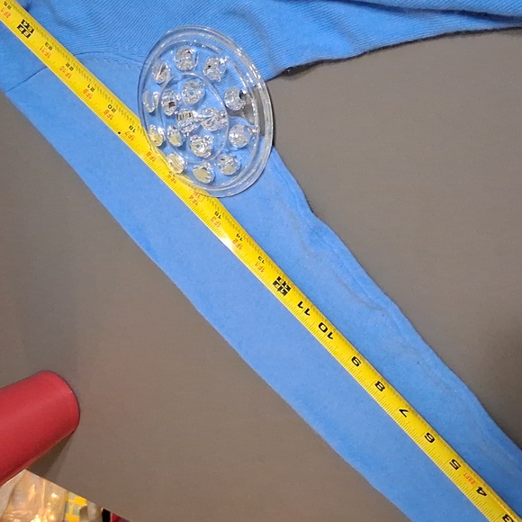 Blair Sky Blue Women's Cardigan Pearl Button L - Picture 6 of 7